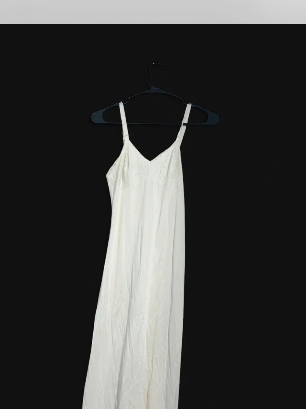 Sears White Laced Slip with slit